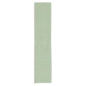 Sage Green White Geometric Muster nahtlos Kurzer Tischläufer (Vorderseite)