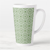 Sage Green White Geometric Muster nahtlos Milchtasse (Rechts)