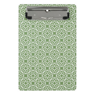 Sage Green White Geometric Muster nahtlos Mini Klemmbrett