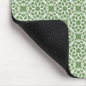 Sage Green White Geometric Muster nahtlos Mousepad (Ecke)