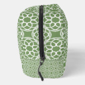 Sage Green White Geometric Muster nahtlos Waschbeutel (Rechts)