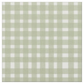 Sage Green White Gingham Pattern Stoff (Nahaufnahme)