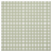 Sage Green White Gingham Pattern Stoff (Muster)