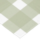 Sage Green White Gingham Pattern Tischdecke (Schrägansicht)