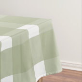 Sage Green White Gingham Pattern Tischdecke (Beispiel)