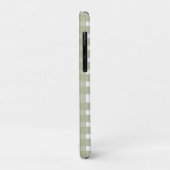 Sage Green White Gingham Personalisiert Case-Mate iPhone Hülle (Hinten/Links)