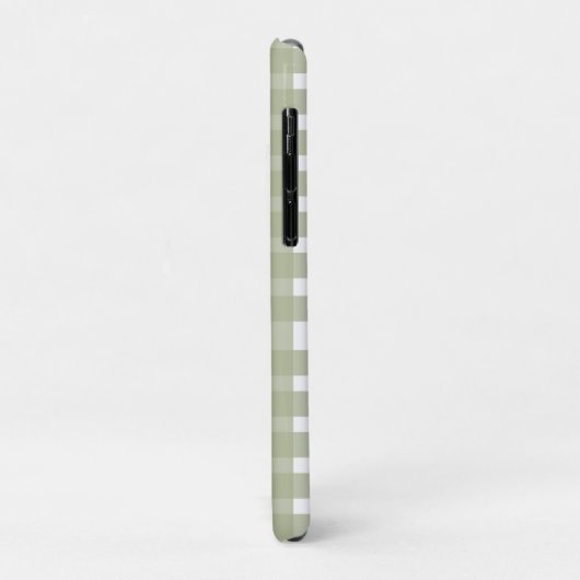 Sage Green White Gingham Personalisiert Case-Mate iPhone Hülle (Hinten/Links)