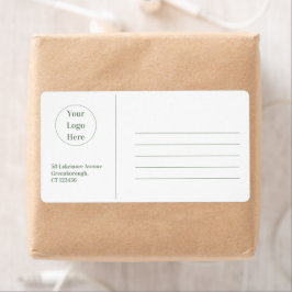 Sage Green White Modern Business Shipping