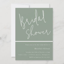 Sage Green & White Modernes Brautparty