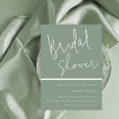 Sage Green & White Modernes Brautparty Einladung