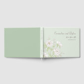 Sage Green White Rose Wedding Gästebuch (Voll)