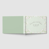 Sage Green White Rose Wedding Gästebuch (Voll)