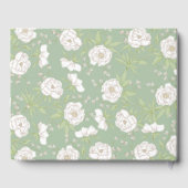 Sage Green White Rose Wedding Gästebuch (Rückseite)