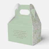Sage Green White Rose Wedding Geschenkschachtel (Rückseite)