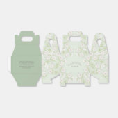 Sage Green White Rose Wedding Geschenkschachtel (Ungefaltet)