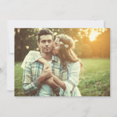 Sage Green White Script Couple Foto Save The Date (Rückseite)