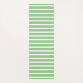 Sage Green White Strip Sommer Custom Cute Yogamatte (Rückseite)