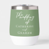 Sage Green White Typografy Custom Wedding (Vorderseite)
