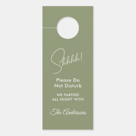 Sage Green White Wedding Door Hanger Türanhänger