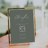 Sage Green Wifi Code, QR Code Wifi Connect Einladung