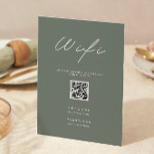 Sage Green Wifi Code, QR Code Wifi Connect Einladung