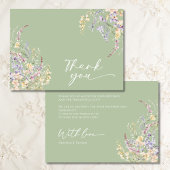Sage Green Wildblume Babydusche Danke Karte