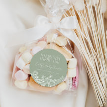 Sage Green Wildblume Babydusche Vielen Dank für Ih