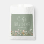 Sage Green Wildblume Boho Brautparty in Bloom Geschenktütchen (Vorderseite)