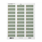 Sage Green Wildblume Boho Garden Rücksendeadresse (Vorne)