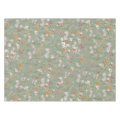 Sage Green Wildblume Boho Wedding in Bloom Garden Tischdecke (Vorderseite (Horizontal))