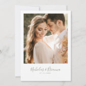 Sage Green Wildblume Boho Wedding Modernes Foto Einladung (Rückseite)