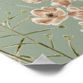 Sage Green Wildblume Brautparty Begrüßungszeichen Poster (Ecke)