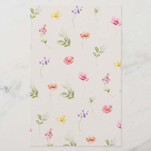 Sage Green Wildblume Brautparty Bingo Spiel (Rückseite)