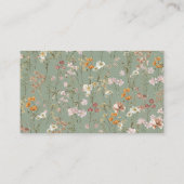 Sage Green Wildblume Brautparty Rezept Share Begleitkarte (Rückseite)