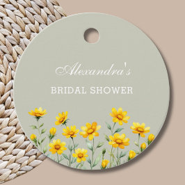 Sage Green Wildblume Brautparty Vielen Dank Geschenkanhänger