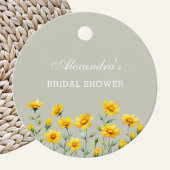 Sage Green Wildblume Brautparty Vielen Dank Geschenkanhänger