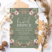Sage Green Wildblume Bridal Brunch Brautparty Einladung