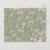 Sage Green Wildblume Bridal Dusche Einladung (Rückseite)