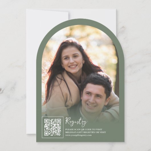 Sage Green Wildblume Butterfly Arch Brautparty Einladung (Rückseite)