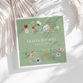 Sage Green Wildblume Custom Serviette