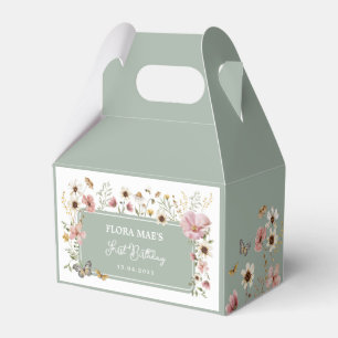 Sage Green Wildblume Garden Tee Party Geburtstag Geschenkschachtel