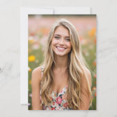 Sage Green Wildblume Graduation Party Boho Bloom Einladung (Rückseite)