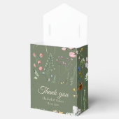 Sage Green Wildblume Meadow Wedding Danke Geschenkschachtel (Geöffnet)