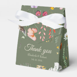 Sage Green Wildblume Meadow Wedding Danke Geschenkschachtel