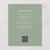 Sage Green Wildblume QR Code Garden Wedding (Rückseite)