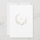 Sage Green Wildblume Rustic Boho Abschluss Einladung (Rückseite)