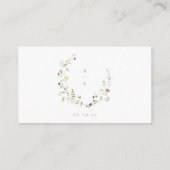 Sage Green Wildblume Rustic Boho Bridal Registry Begleitkarte (Rückseite)