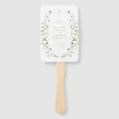 Sage Green Wildblume Rustic Boho Hochzeitsprogramm Fächer (Vorderseite)