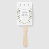 Sage Green Wildblume Rustic Boho Hochzeitsprogramm Fächer (Vorderseite)