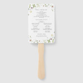 Sage Green Wildblume Rustic Boho Hochzeitsprogramm Fächer (Rückseite)